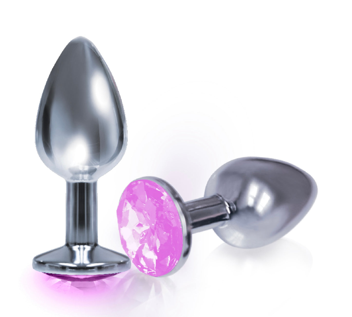 Silver starter circle pink gem