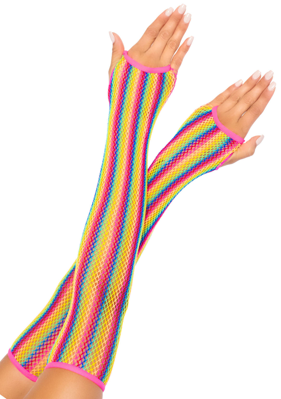 Rainbow Fingerless Gloves