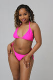 Neon pink 2pc bikini set