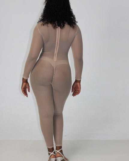 Nude Mesh Jumpsuit