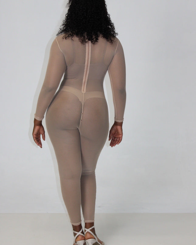 Nude Mesh Jumpsuit