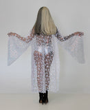 Sparkly Sequin Butterfly Robe white