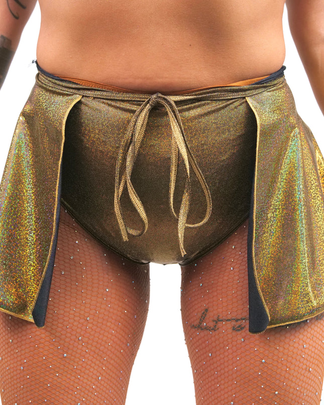 Holographic rusty gold skirt