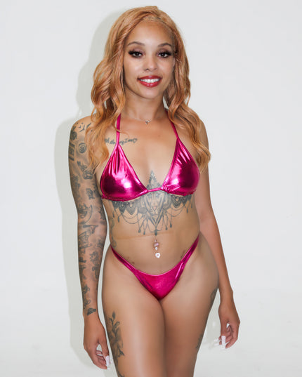 Metallic pink 2pc set