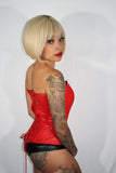 Red Matte Leather Corset