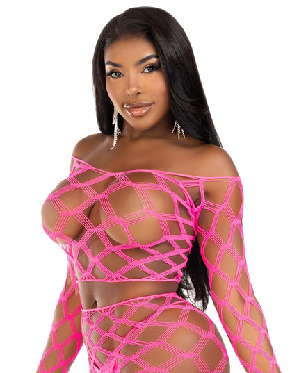 3D Fishnet Top