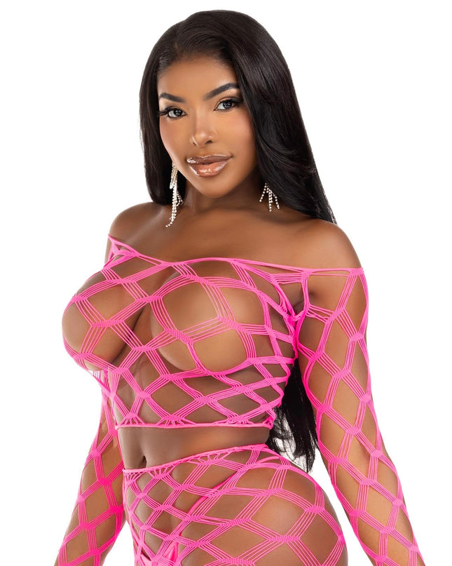 3D Fishnet Top