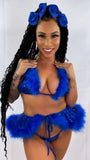 Royal Blue fluffy set