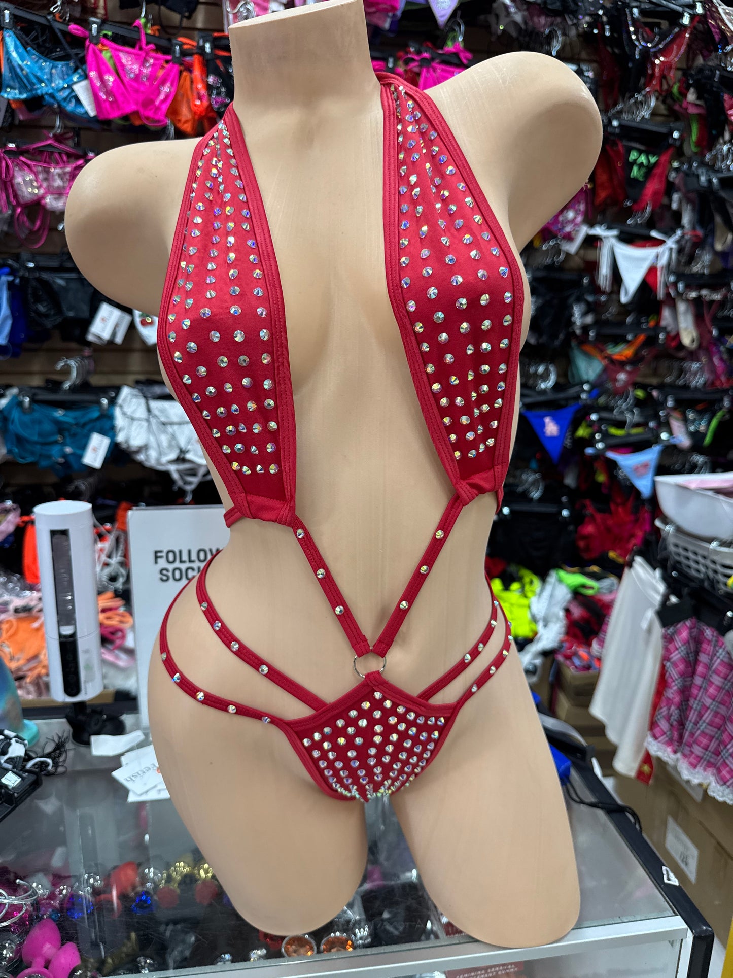 Carmen red bodysuit