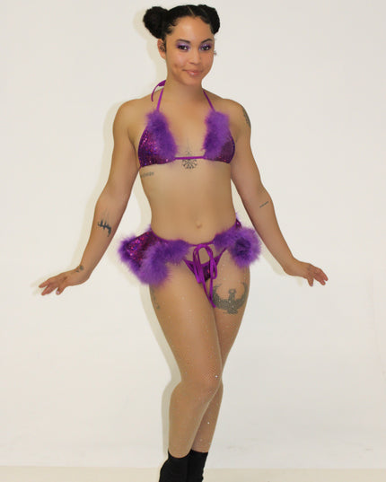 Purple Fluffy 3pc set