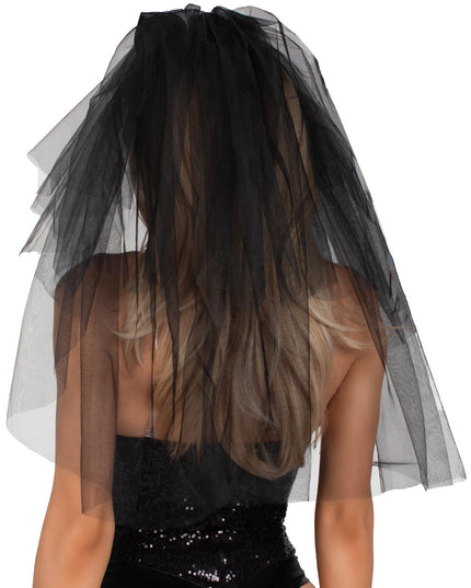 Black bow veil