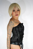 Black Lace-Up Corset
