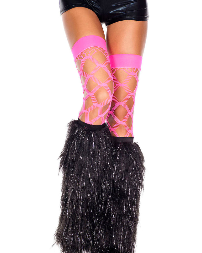 Sparkly black warmers