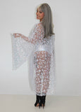 Sparkly Sequin Butterfly Robe white