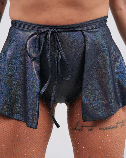 Holographic wrap around skirt