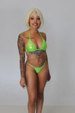 Holographic Neon Green 2pc set