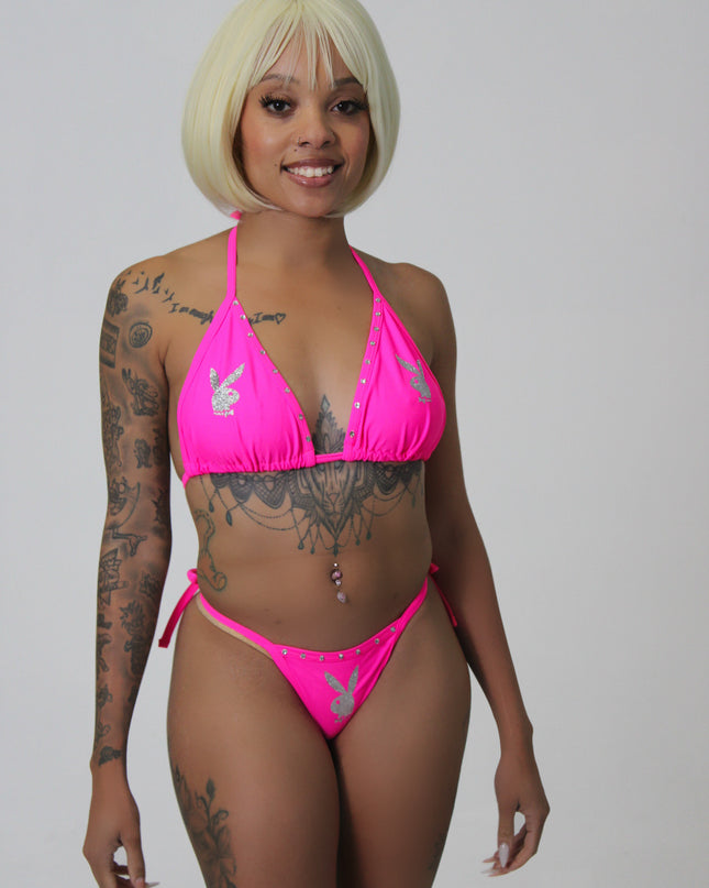 Neon Pink Bunny 2pc set