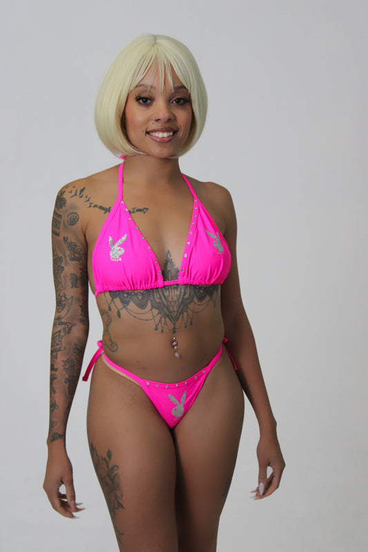 Neon Pink Bunny 2pc set