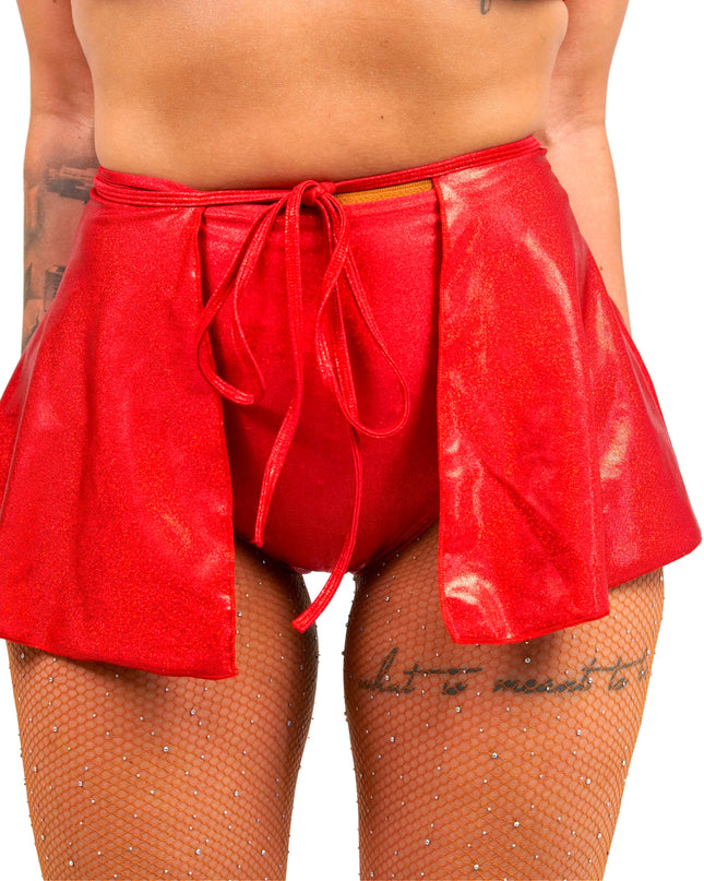Holographic red skirt