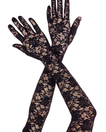 Lace gloves black