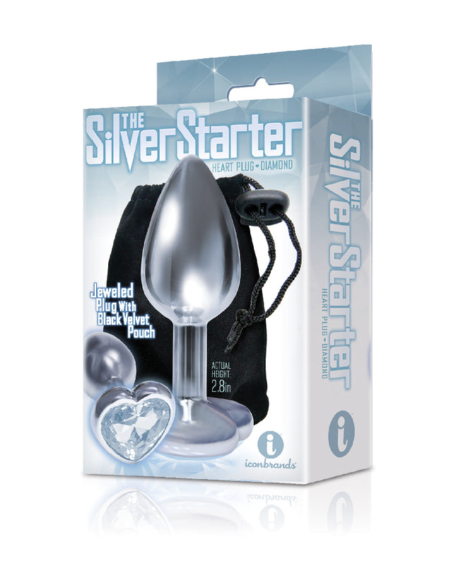 Silver starter heart gem silver gem