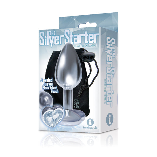 Silver starter heart gem silver gem