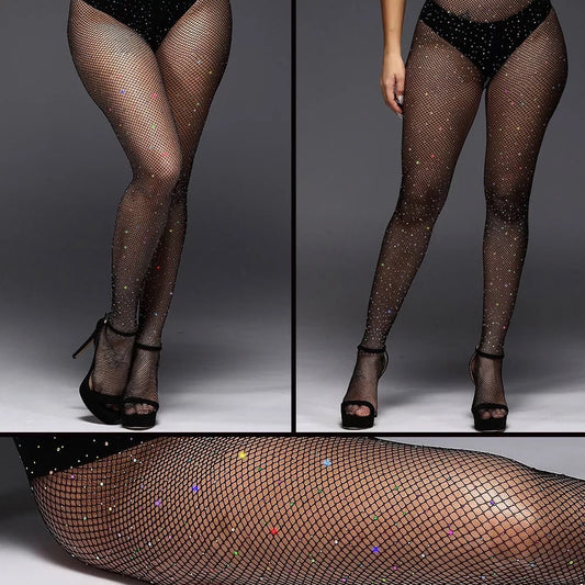 Rhinestone stockings rainbow dazzle