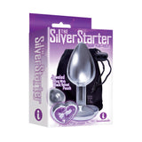 Silver starter heart purple gem