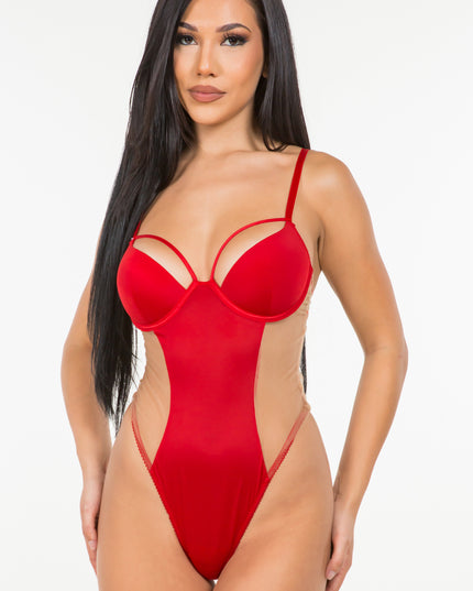 Nude illusion red