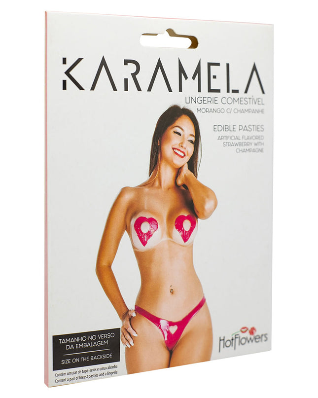 Edible lingerie strawberry with champagne