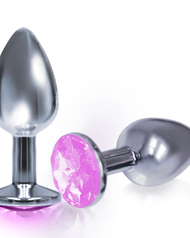 Silver starter circle pink gem