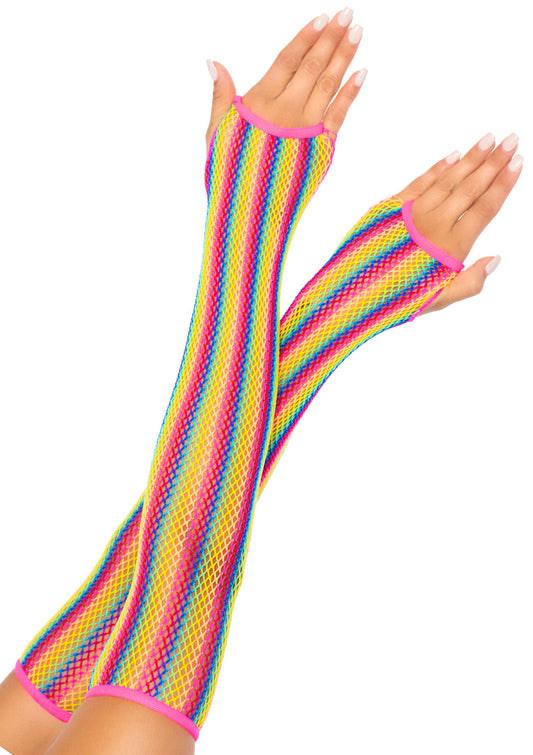 Rainbow Fingerless Gloves