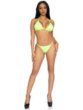 2pc Diamond Rhinestone Set Neon Green