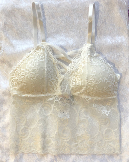 Cropped lace blouse