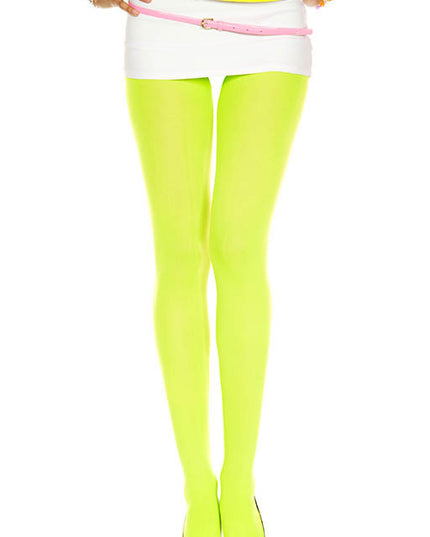 Opaque tights neon green