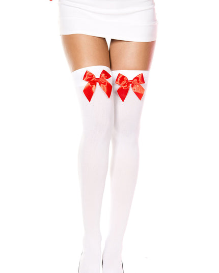 Stockings with red bows