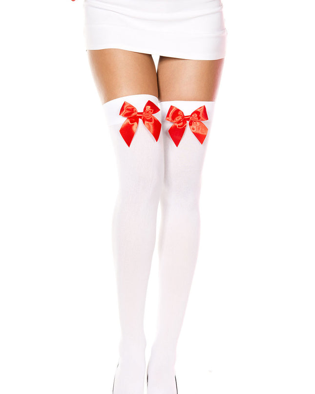 Stockings with red bows