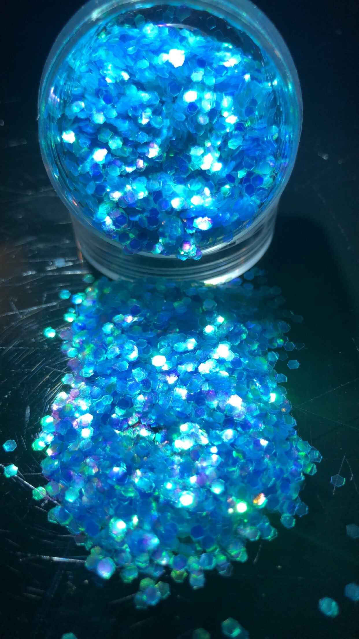 Blue glitter