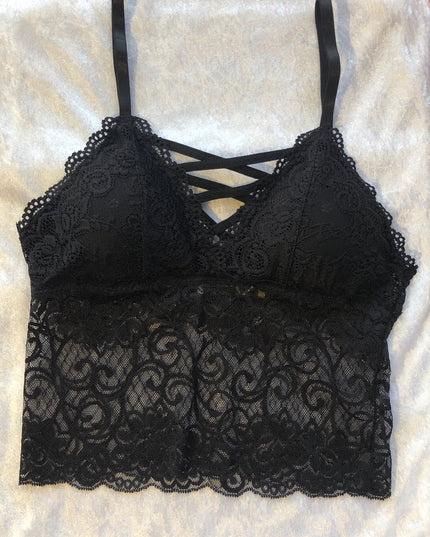 Cropped lace blouse