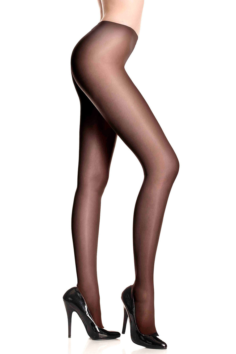 Professional tights black shiny sheer
